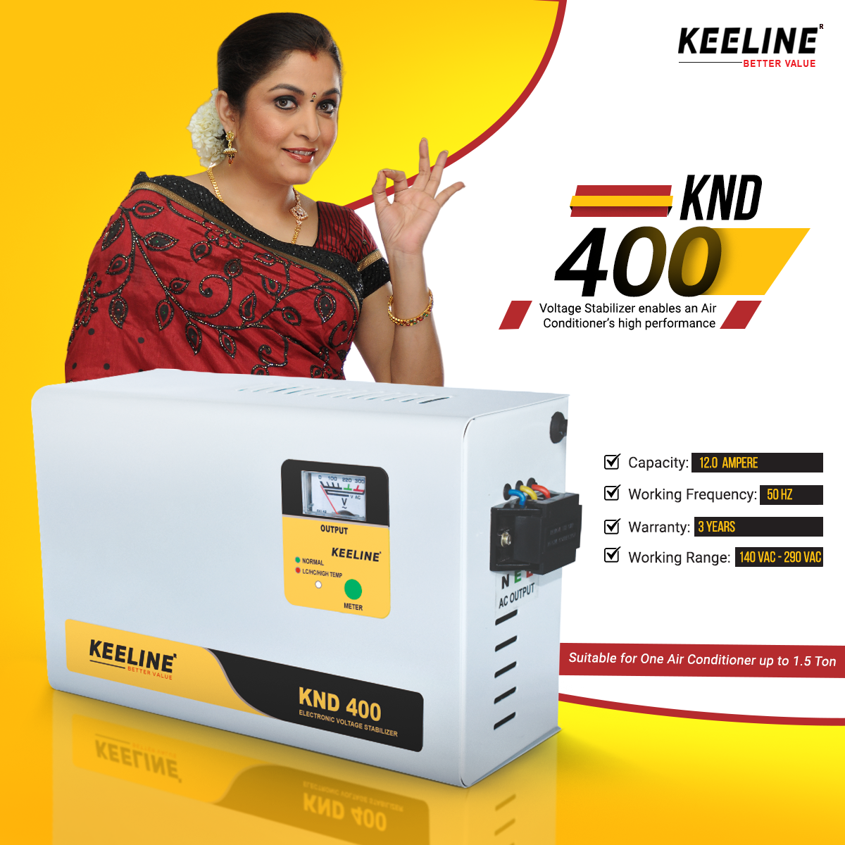 KND 400 Double Booster AC  Stabilizer